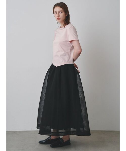 ELENDEEK（エレンディーク）の「アシメヘムティーシャツ（Tシャツ/カットソー・レディース・ブラック/オフホワイト/ピンク/ブラウン・FREE）」の11枚目の写真