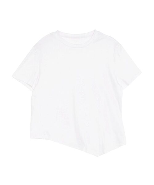 ELENDEEK（エレンディーク）の「アシメヘムティーシャツ（Tシャツ/カットソー・レディース・ブラック/オフホワイト/ピンク/ブラウン・FREE）」の5枚目の写真