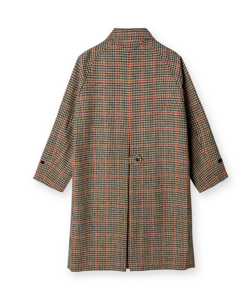 EDINBURGH CLUB(エディンバラクラブ)の「HARRIS TWEED HOUNDSTOOTH BALMACAAN COAT (BEIGE)(チェスターコート・メンズ・Beige・MEDIUM)」の2枚目の写真