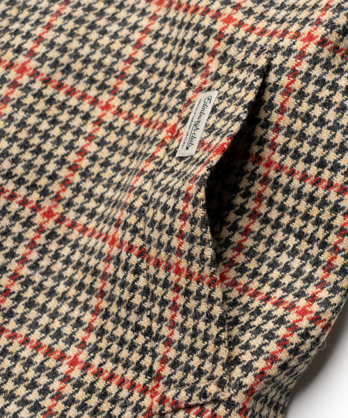 EDINBURGH CLUB(エディンバラクラブ)の「HARRIS TWEED HOUNDSTOOTH BALMACAAN COAT (BEIGE)(チェスターコート・メンズ・Beige・MEDIUM)」の7枚目の写真