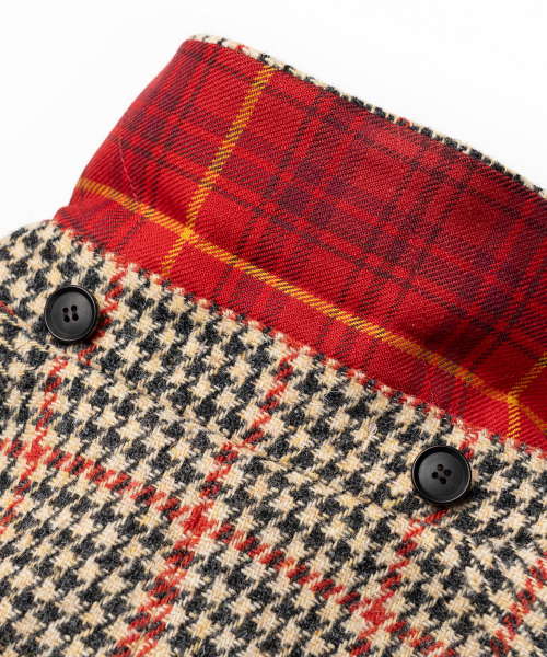 EDINBURGH CLUB(エディンバラクラブ)の「HARRIS TWEED HOUNDSTOOTH BALMACAAN COAT (BEIGE)(チェスターコート・メンズ・Beige・MEDIUM)」の10枚目の写真