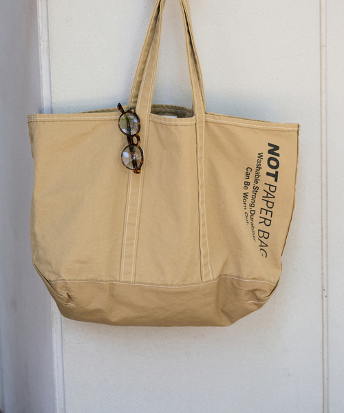 FRAMeWORK(フレームワーク)の「SEUVAS/ソウバス 別注NOT PAPER BAG XL(トートバッグ・レディース・ベージュ・FREE)」の12枚目の写真