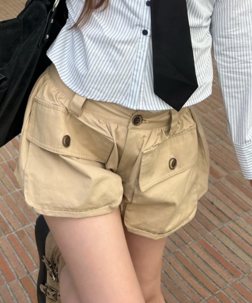 RAY CASSIN(レイカズン)の「カーゴバルーンミニスカパン(スカート・レディース・ベージュ・S)」の20枚目の写真