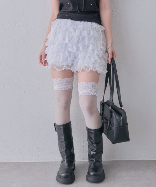 OLIVE des OLIVE(オリーブデオリーブ)の「レースリボンショートパンツ(その他パンツ・レディース・アイボリー/ドット・FREE)」の5枚目の写真