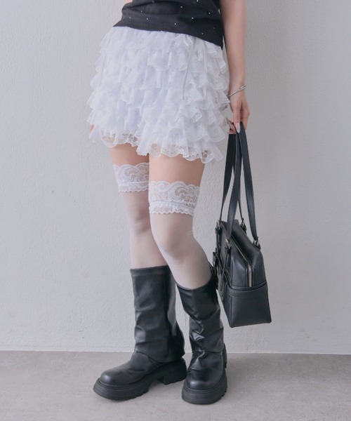 OLIVE des OLIVE（オリーブデオリーブ）の「レースリボンショートパンツ（その他パンツ・レディース・アイボリー/ドット・FREE）」の5枚目の写真