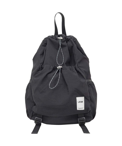 L.R.M(エルアールエム)の「L.R.M ドロスト巾着リュック(バックパック/リュック・レディース・ブラック・FREE)」の1枚目の写真