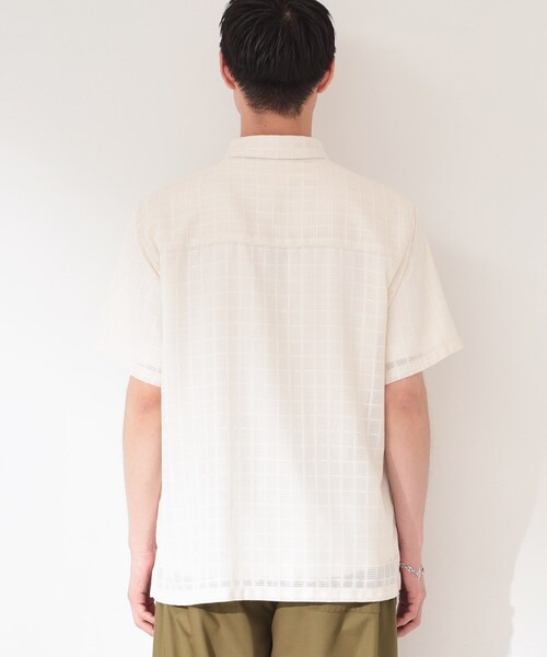 THE SHOP TK (ザ ショップ ティーケー )の「【洗濯機OK】格子柄メッシュ半袖シャツ(シャツ/ブラウス・メンズ・オフホワイト/ブラック/ブルー系その他・04/03/01/02)」の21枚目の写真