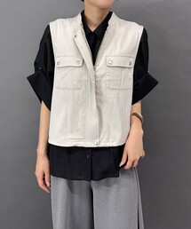 NICOLE white（ニコルホワイト）の「【セットアップ対応】ミリタリー風ジレ（ベスト）」