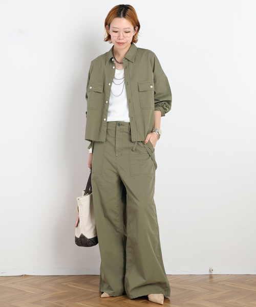 Attick by Johnbull（アティックバイジョンブル）の「【Attick by Johnbull】別注ミリタリーパンツ（カーゴパンツ・レディース・カーキ・38/36/34）」の5枚目の写真