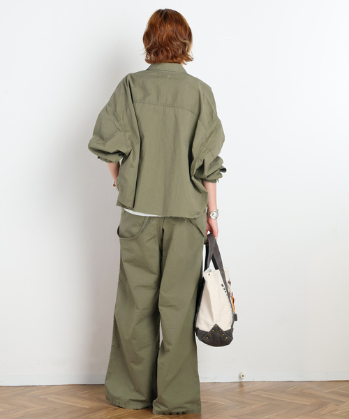 Attick by Johnbull（アティックバイジョンブル）の「【Attick by Johnbull】別注ミリタリーパンツ（カーゴパンツ・レディース・カーキ・38/36/34）」の7枚目の写真
