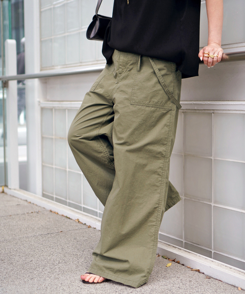 Attick by Johnbull（アティックバイジョンブル）の「【Attick by Johnbull】別注ミリタリーパンツ（カーゴパンツ・レディース・カーキ・38/36/34）」の13枚目の写真