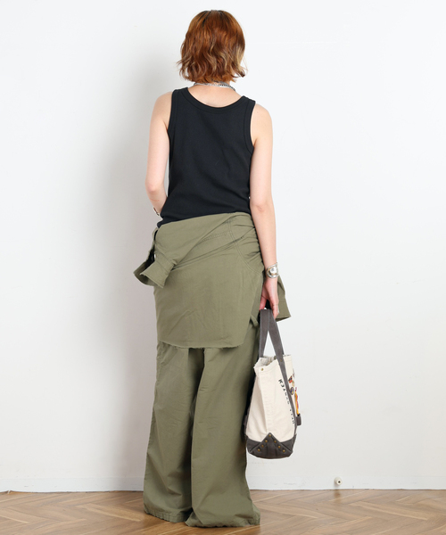 Attick by Johnbull（アティックバイジョンブル）の「【Attick by Johnbull】別注ミリタリーパンツ（カーゴパンツ・レディース・カーキ・38/36/34）」の21枚目の写真