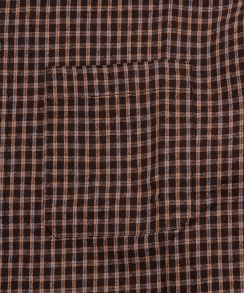 SAINTPAIN(セイントペイン)の「SP クロップスモールチェックシャツブラウン(シャツ/ブラウス・レディース・その他・MEDIUM/LARGE)」の4枚目の写真