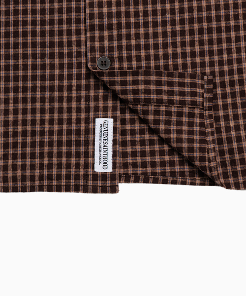 SAINTPAIN(セイントペイン)の「SP クロップスモールチェックシャツブラウン(シャツ/ブラウス・レディース・その他・MEDIUM/LARGE)」の5枚目の写真