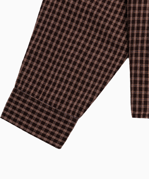 SAINTPAIN(セイントペイン)の「SP クロップスモールチェックシャツブラウン(シャツ/ブラウス・レディース・その他・MEDIUM/LARGE)」の6枚目の写真