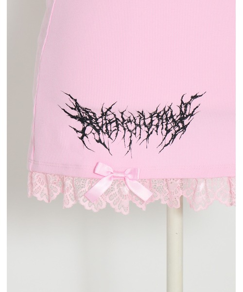 AVENCHUMU(アバンチュウム)の「Swirl heart illusutration tanktop mini onepiece(ワンピース・レディース・ブラック/ピンク/ブラック×ピンク・FREE)」の15枚目の写真