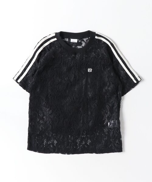 ESSENTIAL(エッセンシャル)の「レースTシャツブラウス(Tシャツ/カットソー・レディース・ブラック/オフホワイト・38/36)」の10枚目の写真