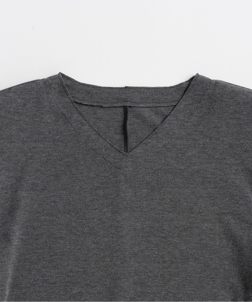 PRANK PROJECT(プランクプロジェクト)の「【2026Autumn Pre-Order】ウールブレンドショルダーパッドVネックトップ / Wool Blend Shoulder Pad V-Neck Top(Tシャツ/カットソー・レディース・ブラウン/グレー/ブラック・FREE)」の9枚目の写真