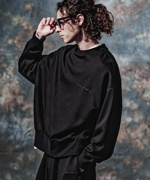 Jih Nunc(ジーヌンク)の「msw1908-TRポンチ刺繍ロゴプルオーバー(JIH-R1231)(スウェット・メンズ・ブラック/ネイビー/グレイッシュベージュ・M/L/S)」の5枚目の写真