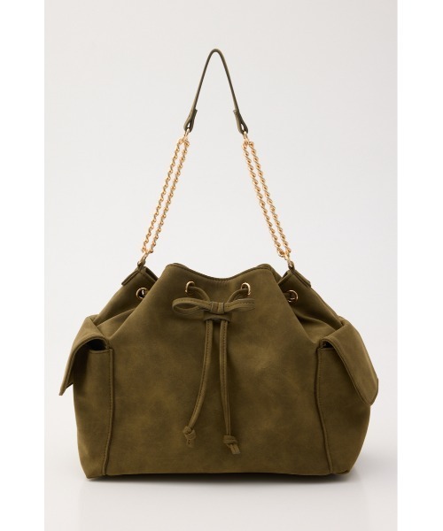MOUSSY(マウジー)の「【26年AW新作】CHAIN SHOULDER BUCKET バッグ(ショルダーバッグ・レディース・ブラック/キャメル/カーキ・FREE)」の2枚目の写真