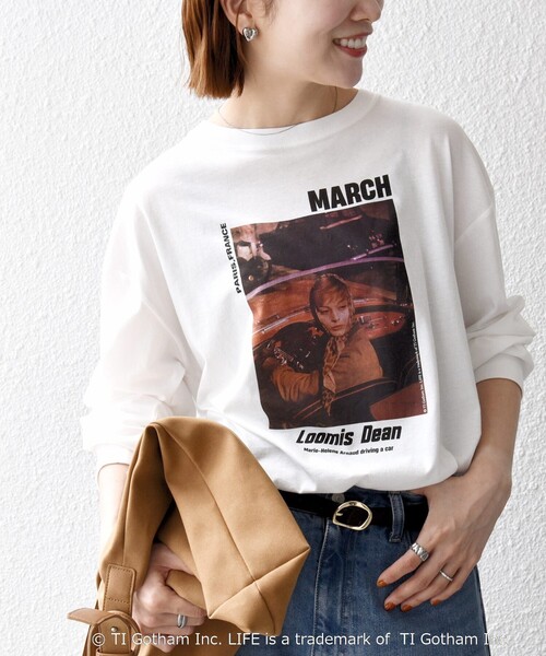 GOOD ROCK SPEED(グッドロックスピード)の「GOOD ROCK SPEED:〈洗濯機可能〉LIFE PC フォト プリント シアー ロンTEE(Tシャツ/カットソー・レディース・ピンク/ホワイト・ONE SIZE)」の5枚目の写真