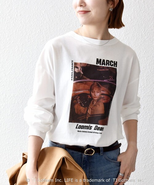 GOOD ROCK SPEED(グッドロックスピード)の「GOOD ROCK SPEED:〈洗濯機可能〉LIFE PC フォト プリント シアー ロンTEE(Tシャツ/カットソー・レディース・ピンク/ホワイト・ONE SIZE)」の11枚目の写真