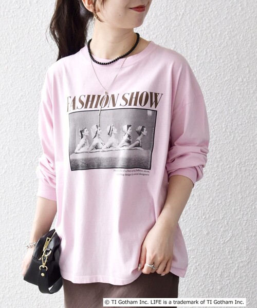 GOOD ROCK SPEED(グッドロックスピード)の「GOOD ROCK SPEED:〈洗濯機可能〉LIFE PC フォト プリント シアー ロンTEE(Tシャツ/カットソー・レディース・ピンク/ホワイト・ONE SIZE)」の15枚目の写真