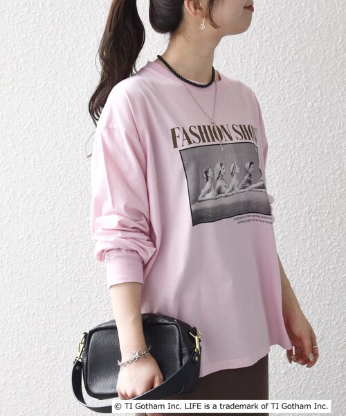 GOOD ROCK SPEED(グッドロックスピード)の「GOOD ROCK SPEED:〈洗濯機可能〉LIFE PC フォト プリント シアー ロンTEE(Tシャツ/カットソー・レディース・ピンク/ホワイト・ONE SIZE)」の16枚目の写真