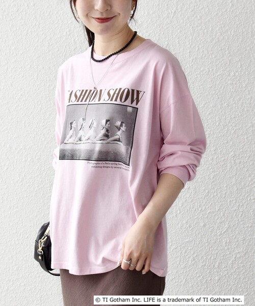 GOOD ROCK SPEED(グッドロックスピード)の「GOOD ROCK SPEED:〈洗濯機可能〉LIFE PC フォト プリント シアー ロンTEE(Tシャツ/カットソー・レディース・ピンク/ホワイト・ONE SIZE)」の18枚目の写真
