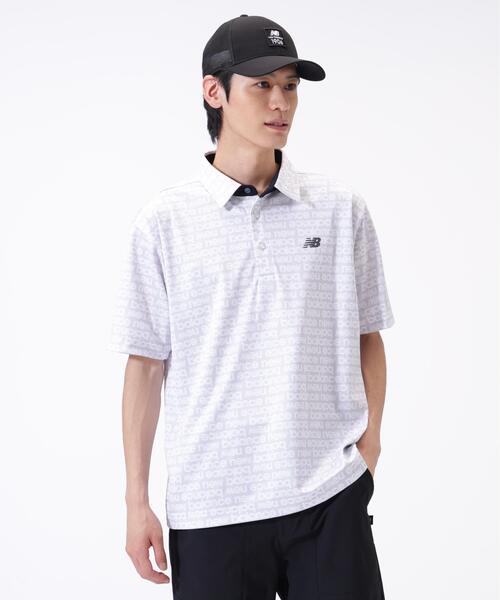 New Balance Golf(ニューバランスゴルフ)の「【new balance golf】超速乾 総柄 ハーフスリーブ カラーシャツ (MENS)(シャツ/ブラウス・メンズ・グレー系その他/カーキオリーブ/ブラック・X-LARGE/MEDIUM/LARGE/XX-LARGE)」の2枚目の写真