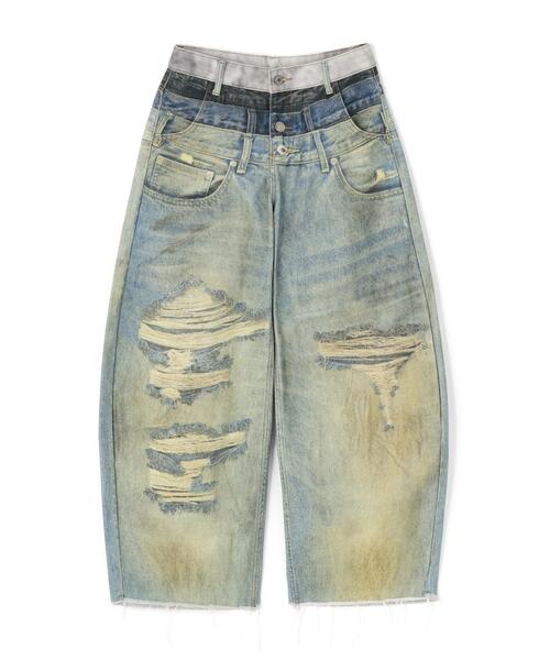 L.H.P（エルエイチピー）の「MAVYTH/メヴィス/TROMPE-I'OEIL DENIM PANT（デニムパンツ・レディース・その他4・L）」の4枚目の写真