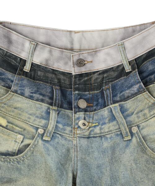 L.H.P（エルエイチピー）の「MAVYTH/メヴィス/TROMPE-I'OEIL DENIM PANT（デニムパンツ・レディース・その他4・L）」の6枚目の写真
