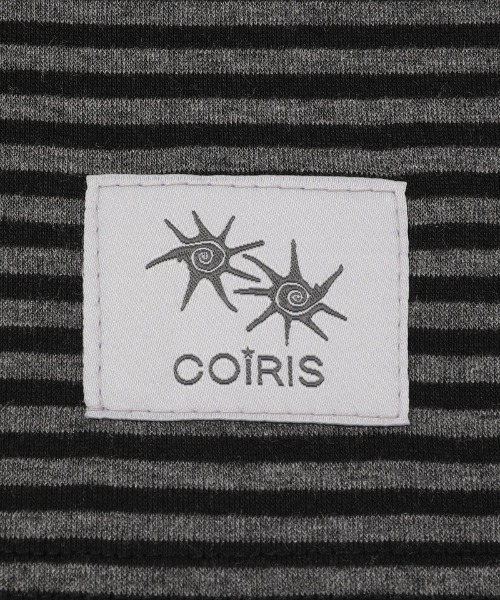 COIRIS(コイリス)の「◇COIRIS◇ブランド直輸入正規品/RAET ストラップ ストライプ 長袖 Tシャツ RAET STRAP STRIPE LONG SLEEVE T(Tシャツ/カットソー・レディース・チャコール/ブラック・FREE)」の5枚目の写真