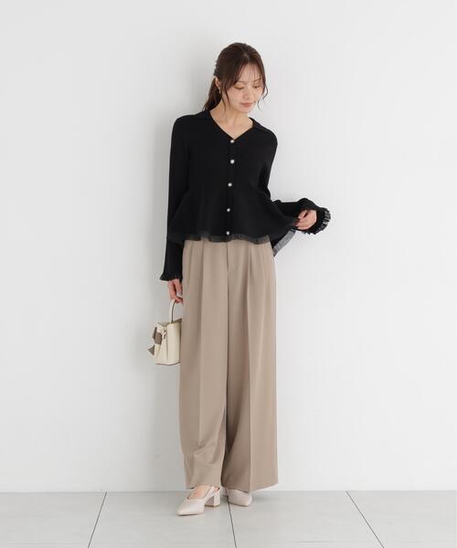 PROPORTION BODY DRESSING(プロポーションボディドレッシング)の「【加藤栞さん着用】シアー切替ペプラム / 1216270901(ニット/セーター・レディース・ホワイト系その他/ブラック/ブラウン系その他/パープル・FREE)」の17枚目の写真