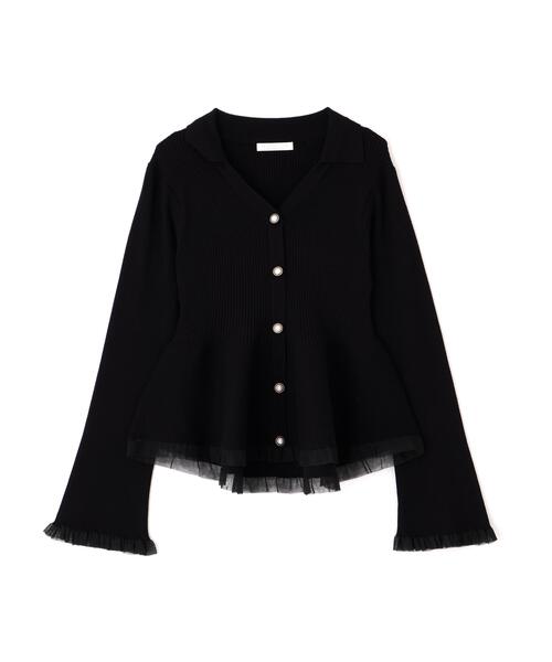PROPORTION BODY DRESSING(プロポーションボディドレッシング)の「【加藤栞さん着用】シアー切替ペプラム / 1216270901(ニット/セーター・レディース・ホワイト系その他/ブラック/ブラウン系その他/パープル・FREE)」の22枚目の写真