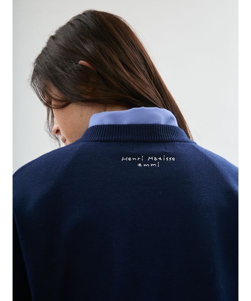 emmi(エミ)の「【Henri Matisse】インターシャニットプルオーバー(ニット/セーター・レディース・アイボリー/ネイビー/レッド・F)」の10枚目の写真