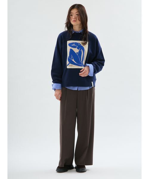 emmi(エミ)の「【Henri Matisse】インターシャニットプルオーバー(ニット/セーター・レディース・アイボリー/ネイビー/レッド・F)」の11枚目の写真