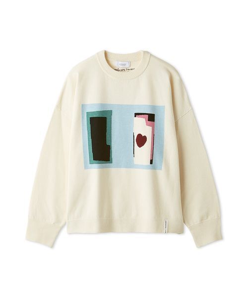 emmi(エミ)の「【Henri Matisse】インターシャニットプルオーバー(ニット/セーター・レディース・アイボリー/ネイビー/レッド・F)」の17枚目の写真