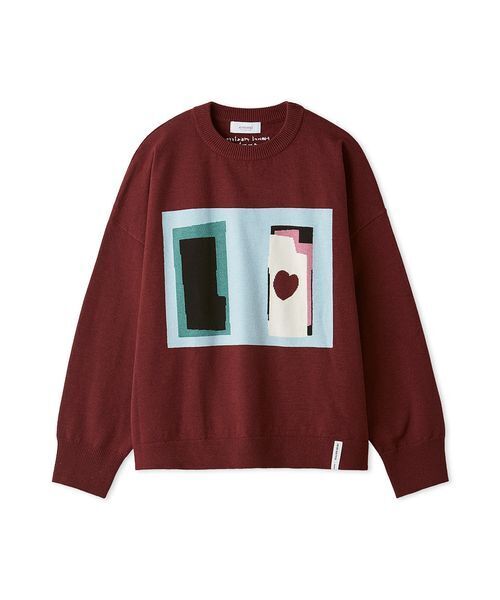 emmi(エミ)の「【Henri Matisse】インターシャニットプルオーバー(ニット/セーター・レディース・アイボリー/ネイビー/レッド・F)」の18枚目の写真