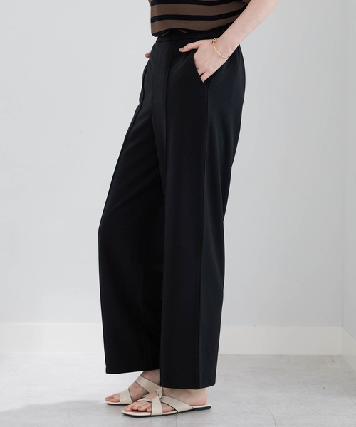 BELLUNA PLUS(ベルーナ)の「ジョーゼット素材ワイドパンツ67丈(その他パンツ・レディース・ブラック/アイボリー/グリーン/レッド・SMALL/MEDIUM/X-LARGE/LARGE)」の11枚目の写真