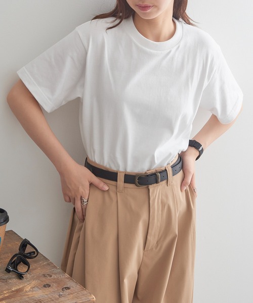 United Athle（ユナイテッドアスレ）の「【United Athle】5.6オンス ボクシー クロップド丈 半袖Tシャツ 短丈 ショート丈  5005（Tシャツ/カットソー・メンズ・ホワイト/ブラック・S/M/L/XL）」の5枚目の写真