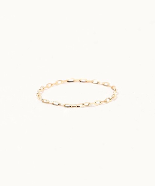 les bonbon(ルボンボン)の「les bon bon simplicitychain ring(リング・レディース・ゴールド・S)」の4枚目の写真