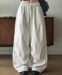 ドローストリングワイドパンツ