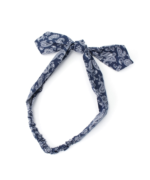 INTERPLANET WINGS(インタープラネットウィング)の「バンダナ柄ヘアーバンド(ヘアバンド・レディース・レッド/ブラック/ネイビー・FREE)」の5枚目の写真