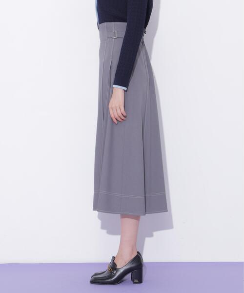 JILL by JILL STUART(ジルバイジルスチュアート)の「サイドベルトバイカラーステッチスカート(スカート・レディース・グレー/ブラウン/ホワイト・SMALL/MEDIUM)」の7枚目の写真
