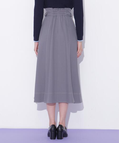 JILL by JILL STUART(ジルバイジルスチュアート)の「サイドベルトバイカラーステッチスカート(スカート・レディース・グレー/ブラウン/ホワイト・SMALL/MEDIUM)」の8枚目の写真