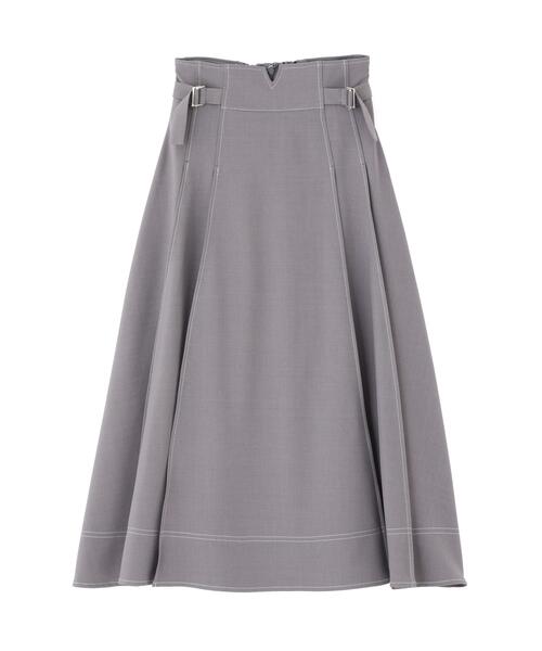 JILL by JILL STUART(ジルバイジルスチュアート)の「サイドベルトバイカラーステッチスカート(スカート・レディース・グレー/ブラウン/ホワイト・SMALL/MEDIUM)」の9枚目の写真