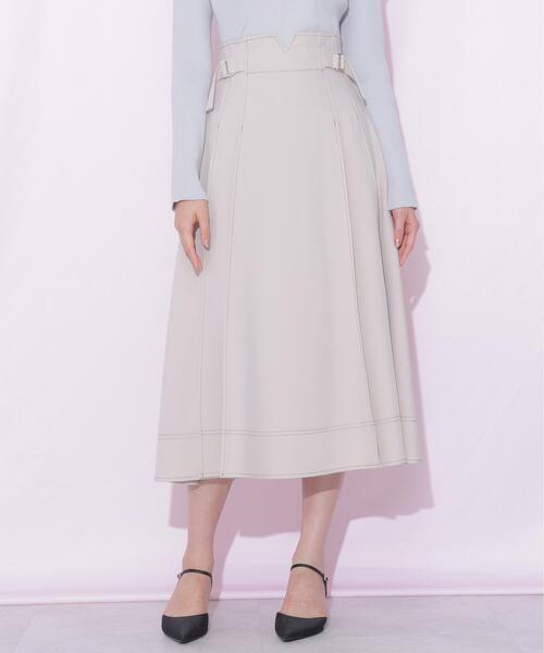 JILL by JILL STUART(ジルバイジルスチュアート)の「サイドベルトバイカラーステッチスカート(スカート・レディース・グレー/ブラウン/ホワイト・SMALL/MEDIUM)」の14枚目の写真