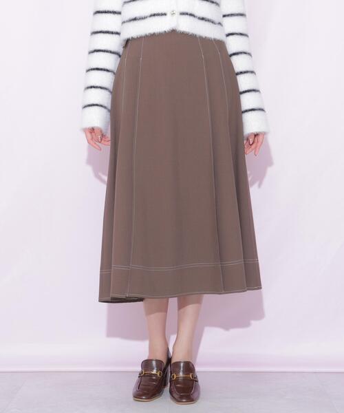JILL by JILL STUART(ジルバイジルスチュアート)の「サイドベルトバイカラーステッチスカート(スカート・レディース・グレー/ブラウン/ホワイト・SMALL/MEDIUM)」の20枚目の写真