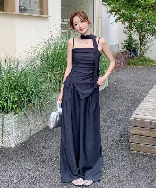 FAVORITO(ファヴォリート)の「キャミソールワイドパンツセットアップ(セットアップ・レディース・ブルー・M/L)」の8枚目の写真
